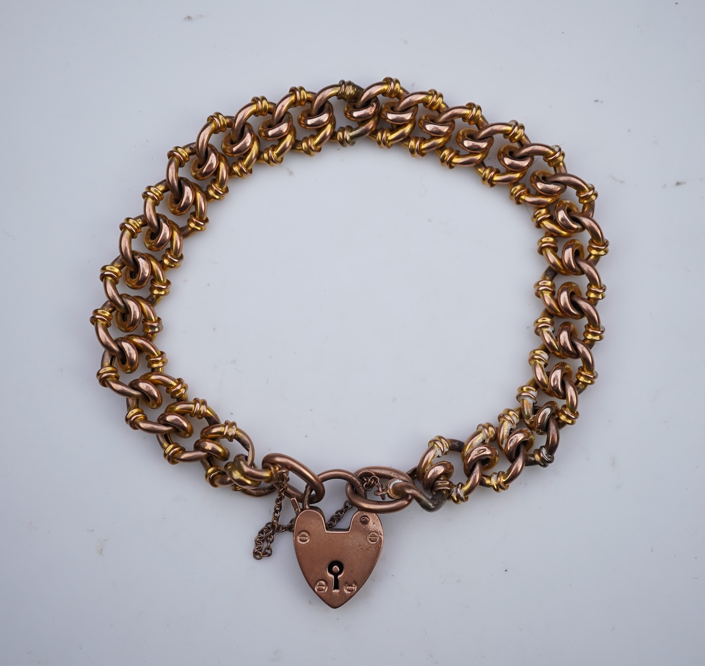 A late Victorian 9ct gold bracelet, circa 1900